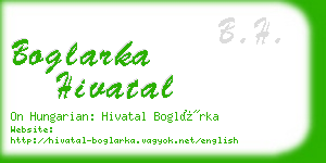 boglarka hivatal business card